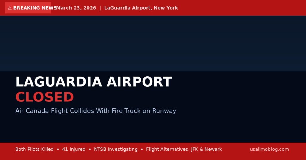 LaGuardia Airport closed Air Canada collision 2026
