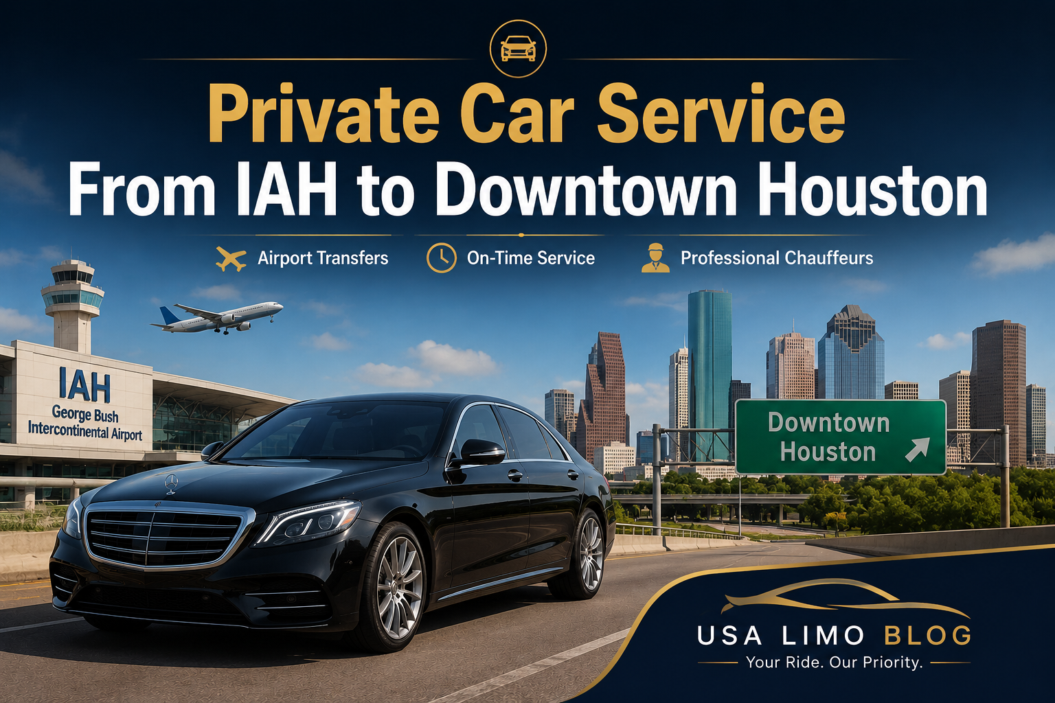 Private Car Service From IAH to Downtown Houston