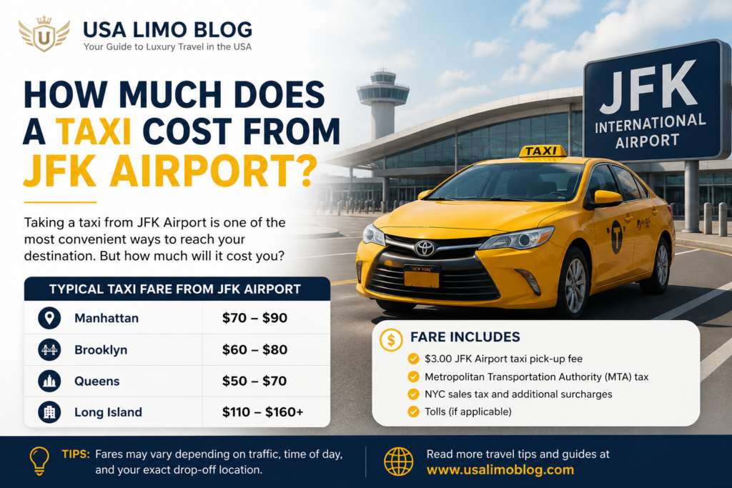 how much does a taxi cost from JFK airport