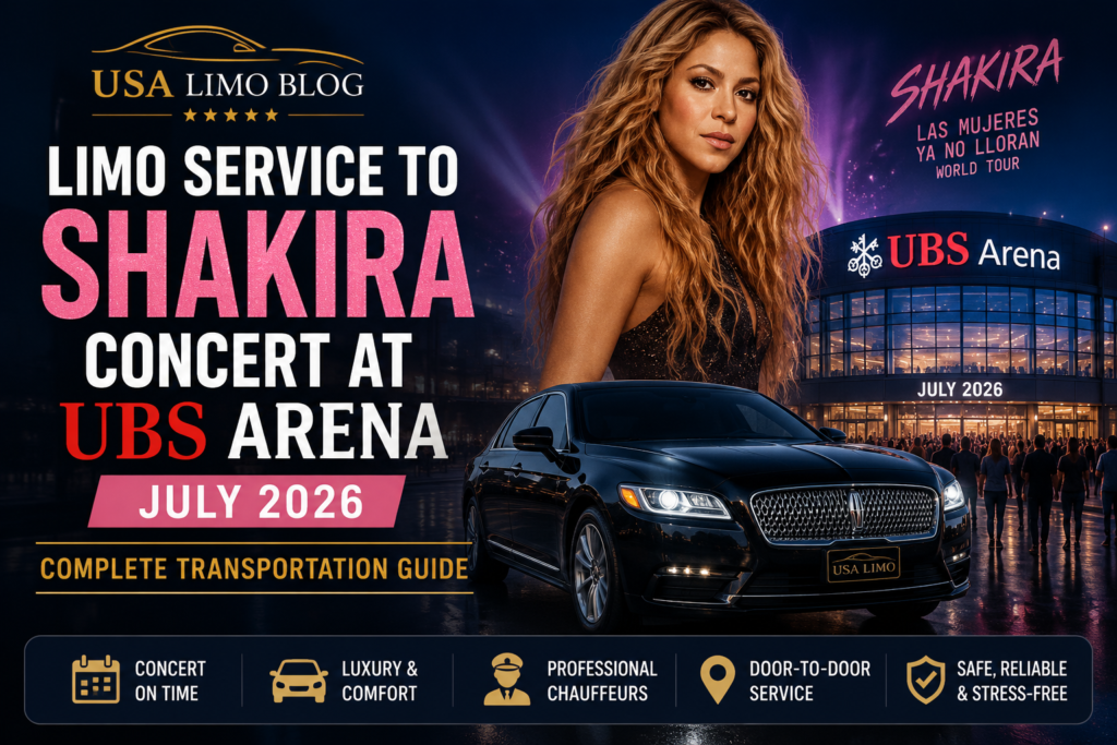 limo service UBS Arena Shakira 2026