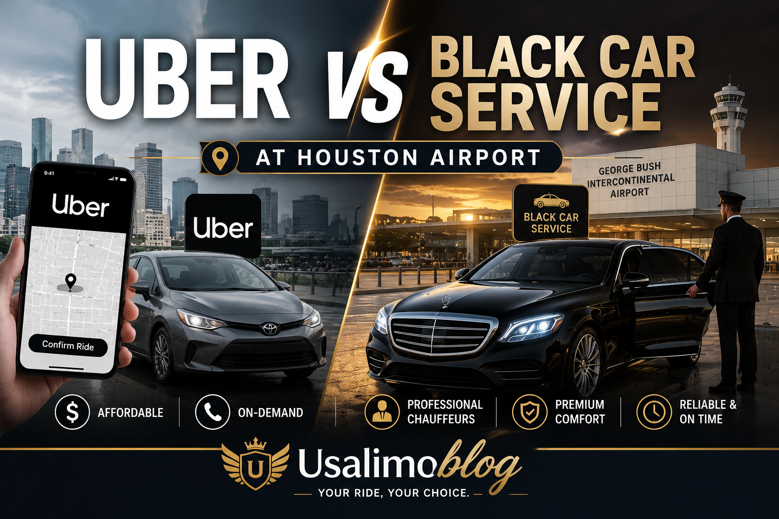 Uber vs Black Car Service at Houston Airport